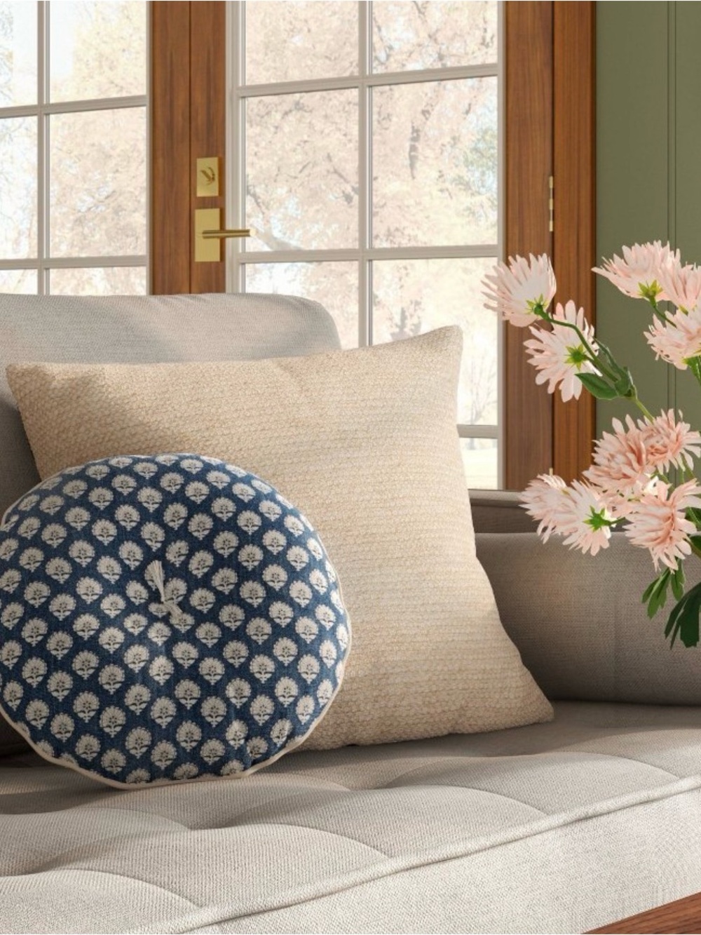 Round Block Print Pillow Blue/Neutral
- Threshold™ - Picture 2 of 8